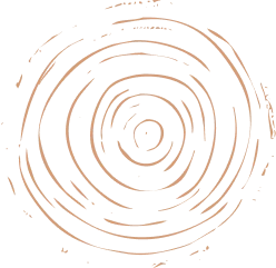 Cercle concentrique cuivre, design artistique.